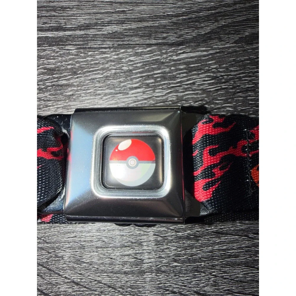 Buckle-Down Pokemon Charizard Seatbelt Belt Fire Evolution Poke Ball Buckle 2013